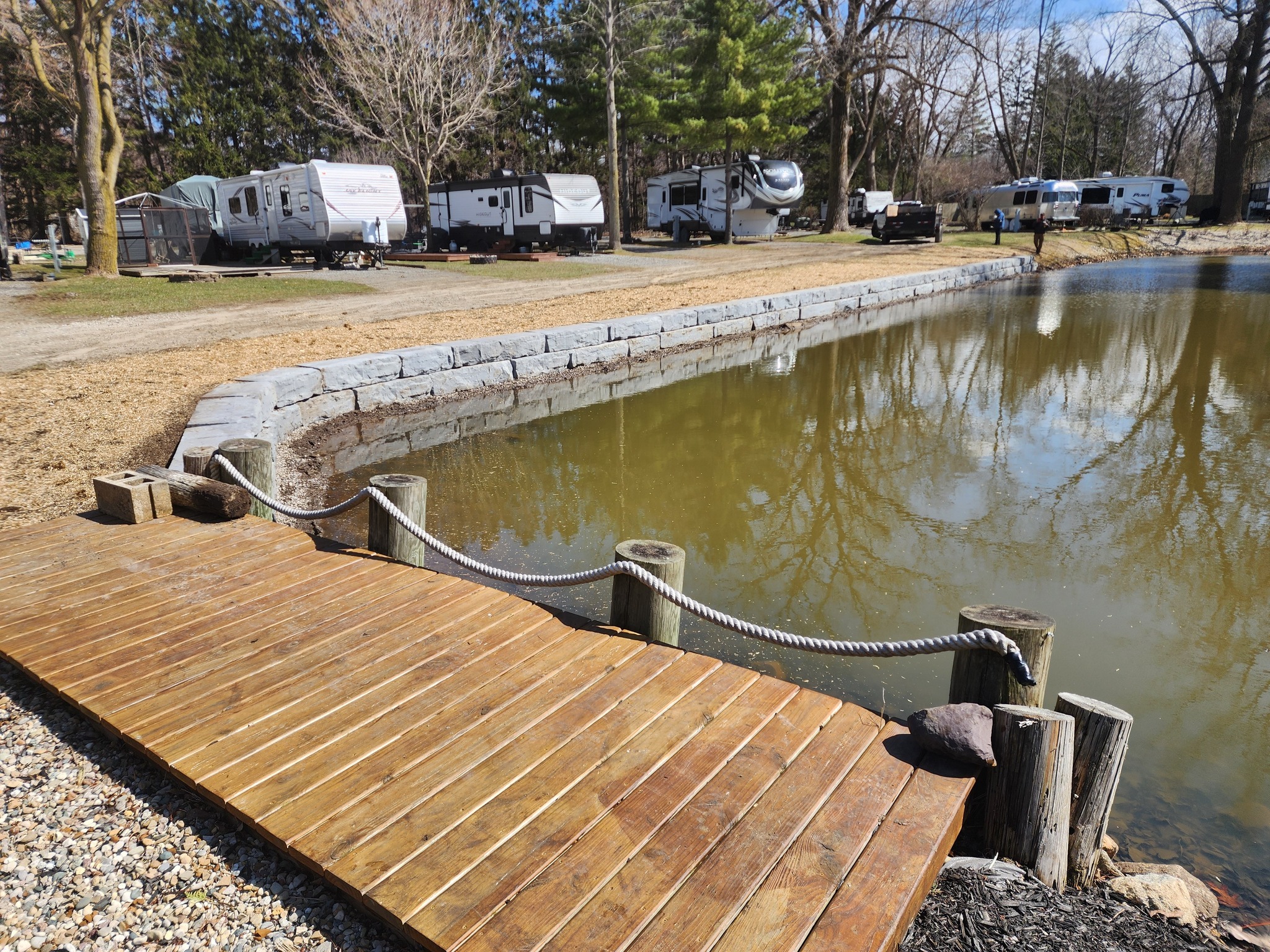 Retaining wall and shoreline work